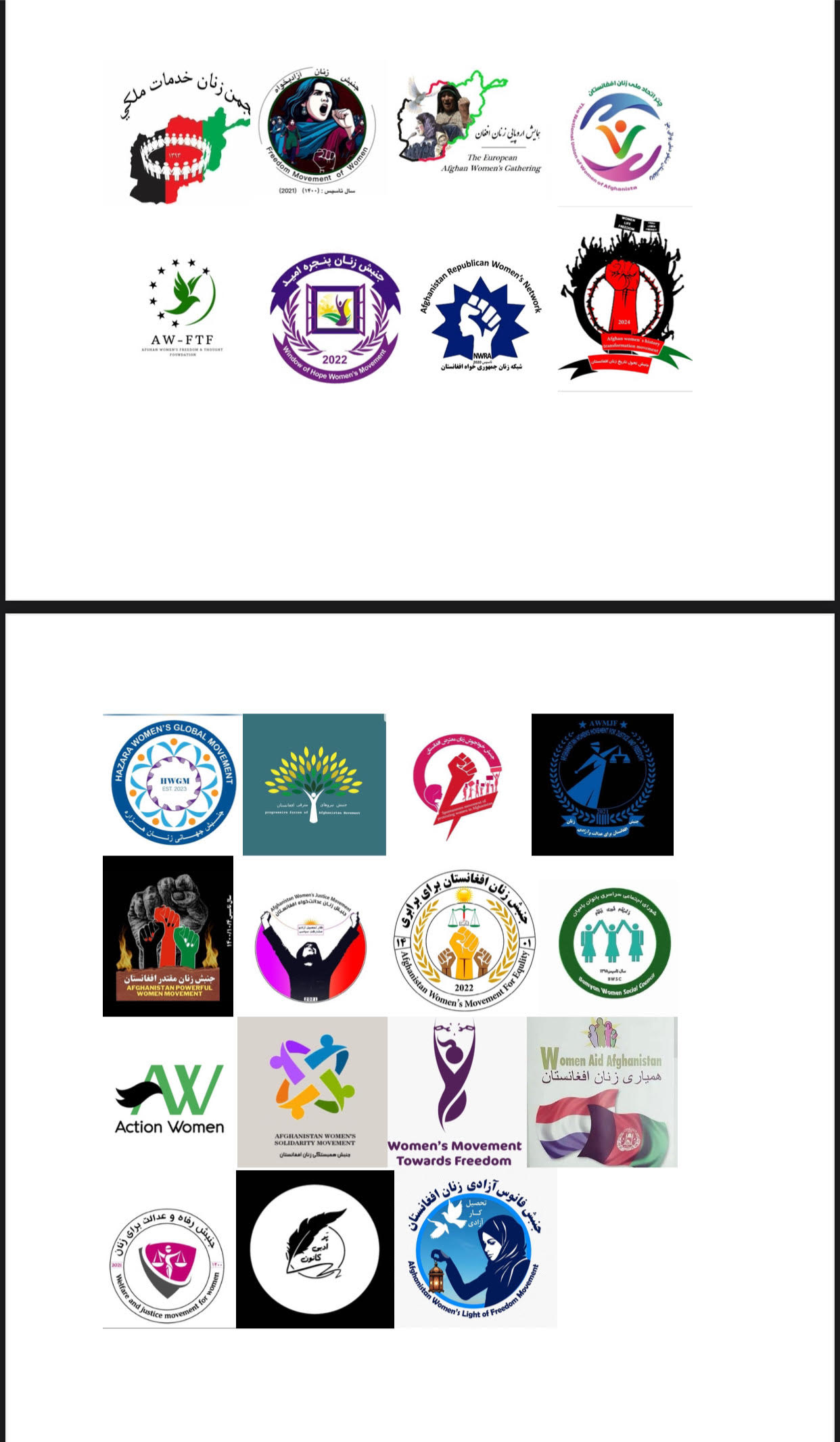 Letter from the Women of Afghanistan to Donald Trump, President of the United States of America