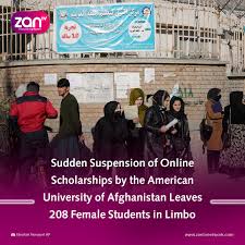 Sudden Suspension of Online Scholarships by the American University of Afghanistan Leaves 208 Female Students in Limbo