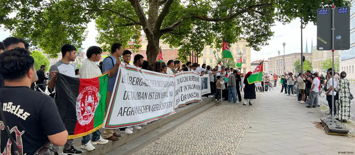 Afghans Protest in Berlin Against Germany's Engagement with the Taliban
