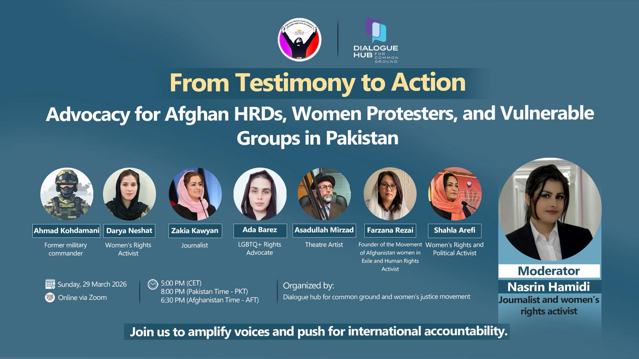 Amplifying Afghan Voices: Human Rights, Women Protesters, and Accountability in Exile
